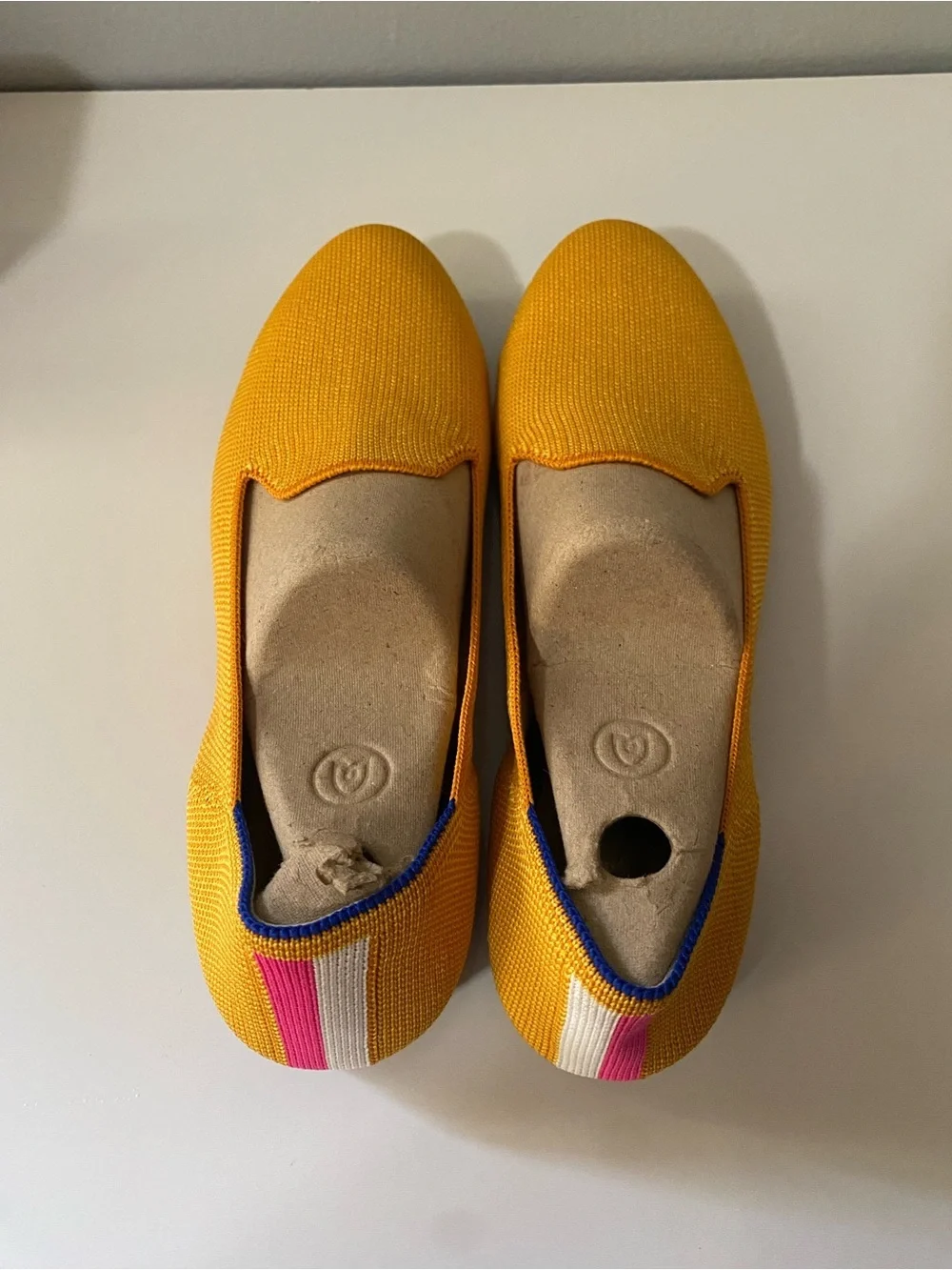 Rothys Lemondrop Yellow Round Toe Knit Flats Slip On Women’s Size US 7.5